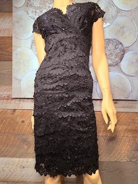 Le Château Black Sequin Dress | XS | Slip On | Evening Party Dress